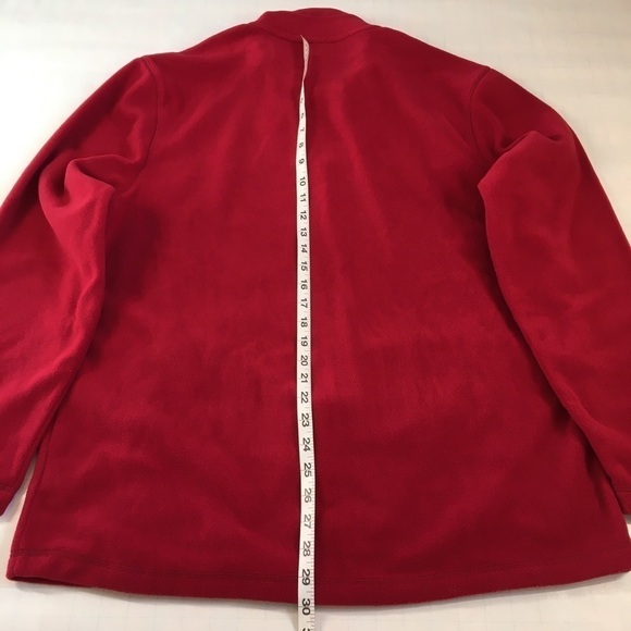 Club Room Men's Red Stretch 1/4-Zip Fleece Sweatshirt Size Large - Picture 9 of 12